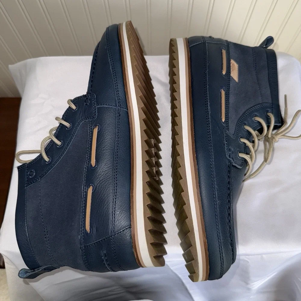 Lacoste Sauville Mid Chukka Style Boot Ugh Insoles Navy Blue Suede Mens 12